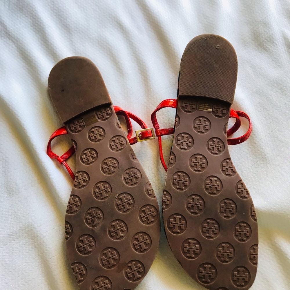 Tory Burch Striped Sandals - Red and Green - Picture 7 of 7